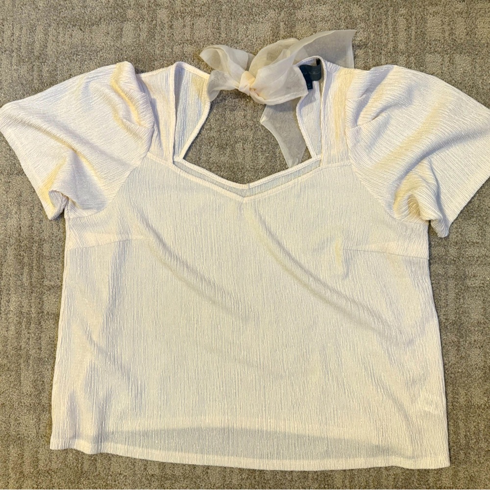 Sunday in Brooklyn - 3xl white sweetheart neckline shirt